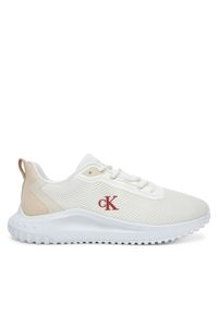 Sneakersy Calvin Klein Jeans. Kolor: biały. Materiał: mesh
