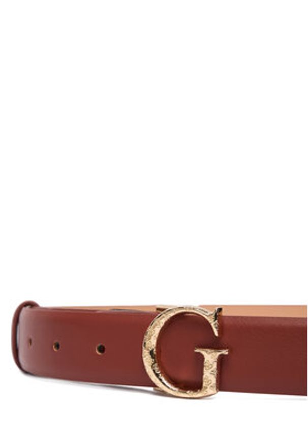 Guess Pasek Damski BW9271 P5430 Brązowy. Kolor: brązowy. Materiał: skóra
