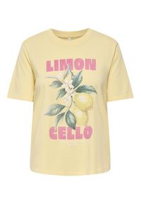 only - ONLY T-Shirt Lucy 15367829 Żółty Regular Fit. Kolor: żółty. Materiał: bawełna #6