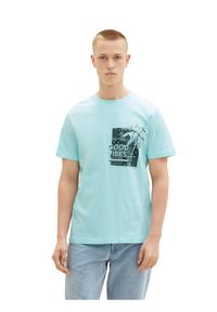 Tom Tailor Denim T-Shirt 1037205 Niebieski Regular Fit. Kolor: niebieski. Materiał: bawełna