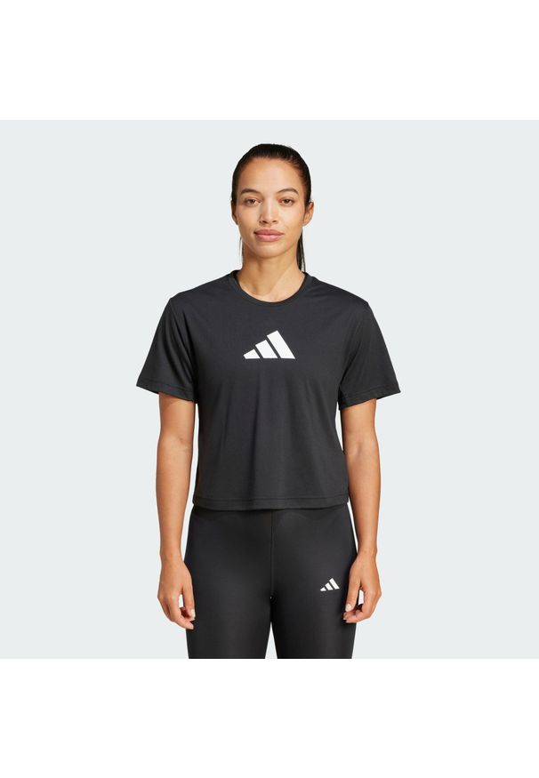 Adidas - Koszulka Train Essentials Big Logo Performance Training. Kolor: czarny. Materiał: materiał