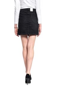 Lee - SPÓDNICA JEANSOWA LEE TAILORED A LINE SKIRT BLACK TYRO L38BCPJW 112108136. Materiał: jeans