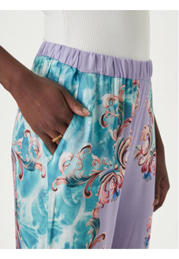 Versace Jeans Couture Spodnie materiałowe 80HAA1P2 NS830 Turkusowy Regular Fit. Kolor: turkusowy. Materiał: wiskoza