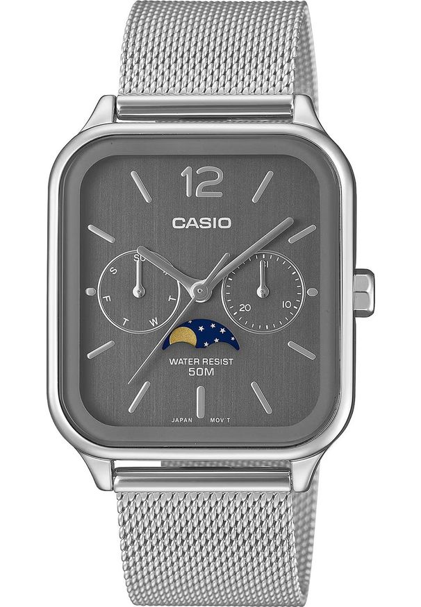 Zegarek Casio Zegarek męski Casio MTP-M305M-8AVER srebrny. Kolor: srebrny