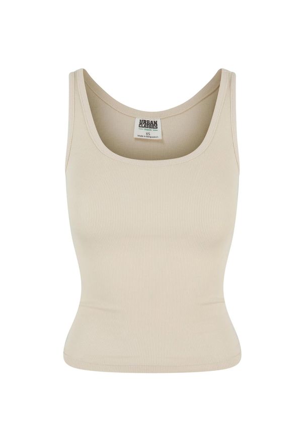 Urban Classics - Tank Top Damski Prążkowana Ekologiczny Basic 2pak. Kolor: zielony, brązowy, wielokolorowy. Materiał: prążkowany. Sport: turystyka piesza