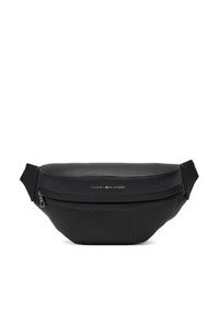 TOMMY HILFIGER - Tommy Hilfiger Nerka Th Woven Bum Bag AM0AM13634 Czarny. Kolor: czarny. Materiał: skóra #5