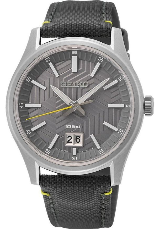 Zegarek Seiko Zegarek męski Seiko SUR543P1 szary. Kolor: szary