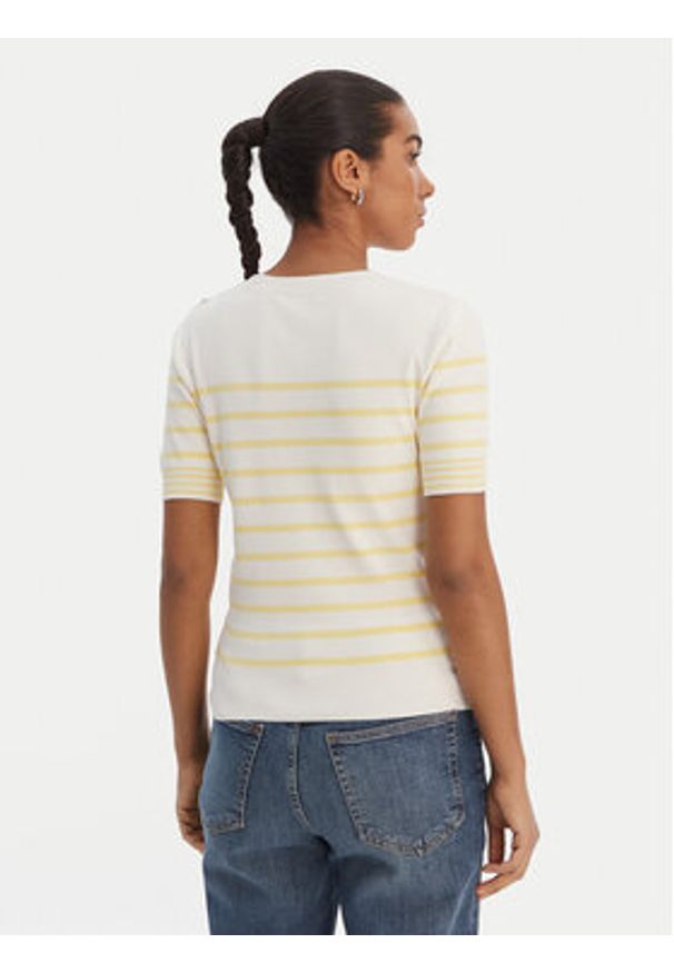 Morgan Sweter 251-MTERI Żółty Slim Fit. Kolor: żółty. Materiał: wiskoza