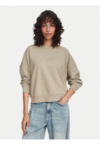 BOSS Bluza C_Ever_5 50565446 Beżowy ciemny Oversize. Kolor: beżowy. Materiał: bawełna #1