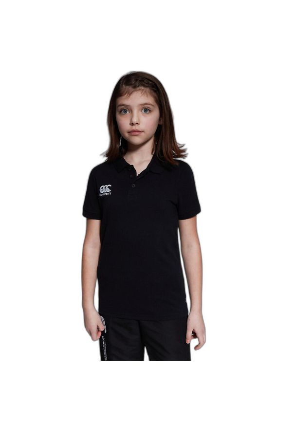 CANTERBURY - Koszulka polo dla dzieci Canterbury Waimak. Okazja: na co dzień. Typ kołnierza: polo. Kolor: czarny. Styl: casual