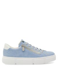 Rieker Sneakersy N5952-10 Błękitny. Kolor: niebieski. Materiał: skóra