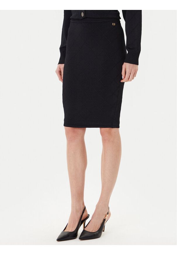 Marciano Guess Spódnica midi 5YGD29 5036Z Czarny Slim Fit. Kolor: czarny. Materiał: wiskoza