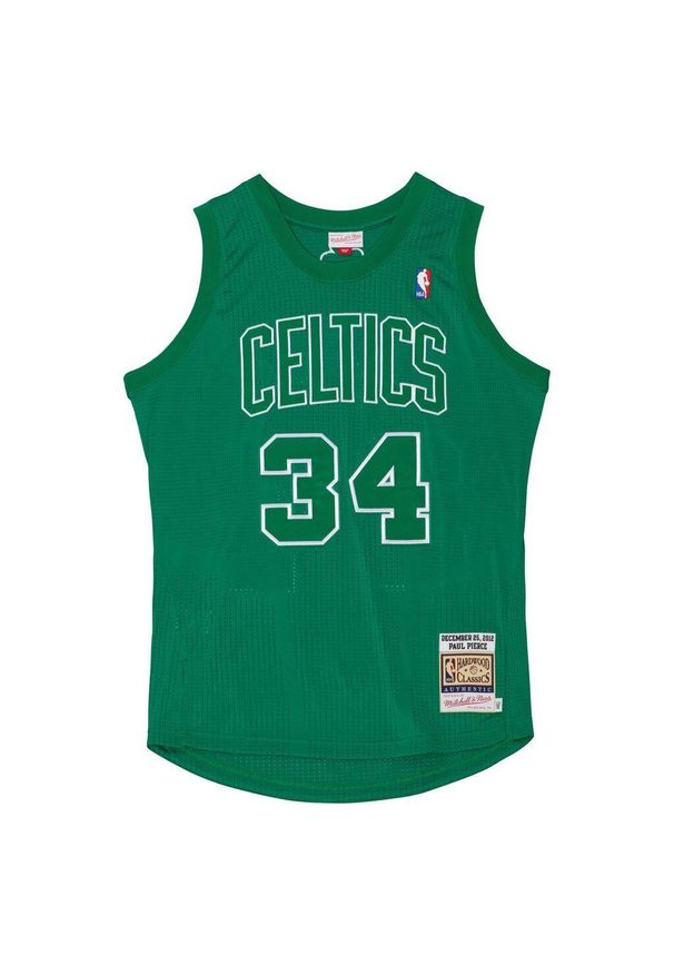 Mitchell & Ness - Koszulka Boston Celtics Authentic Christmas Day Paul Pierce 2012/13. Kolor: zielony. Materiał: poliester. Sport: koszykówka