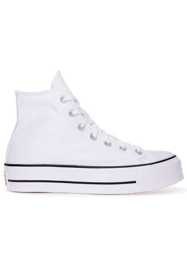 Buty Converse Chuck Taylor All Star Lift Platform Canvas 560846C - białe. Kolor: biały. Materiał: guma. Szerokość cholewki: normalna. Obcas: na platformie. Model: Converse All Star
