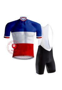 REDTED - Camisola de ciclismo retro Camisola Francesa Campeã Jersey Tricolore - RedTed. Kolor: czerwony, wielokolorowy, biały. Materiał: poliester