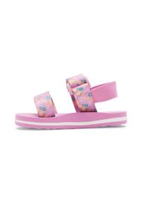 Roxy sandały dziecięce kolor różowy. Zapięcie: rzepy. Kolor: różowy. Materiał: materiał, guma #4