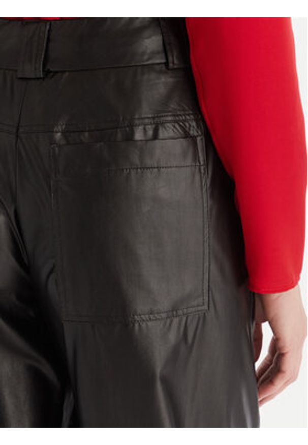 ACCESS FASHION Spodnie z imitacji skóry 54-5132-188 Czarny Regular Fit. Kolor: czarny. Materiał: skóra