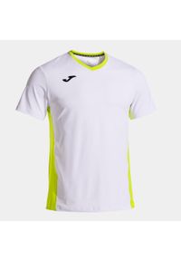 Koszulka treningowa męska Joma Camiseta Manga Corta Court. Kolor: biały, wielokolorowy, zielony. Materiał: poliester. Długość rękawa: krótki rękaw. Długość: krótkie