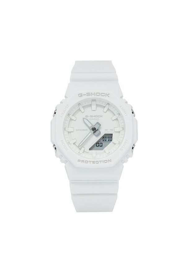 G-Shock Zegarek Time On Tone GMA-P2100-7AER Biały. Kolor: biały