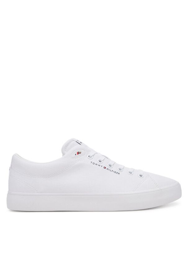 TOMMY HILFIGER - Tommy Hilfiger Tenisówki Th Hi Vulc Low Core Canvas FM0FM05396 Biały. Kolor: biały. Materiał: materiał