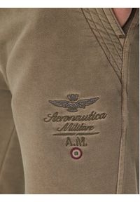 Aeronautica Militare Szorty sportowe 251BF016F583 Khaki Regular Fit. Kolor: brązowy. Materiał: bawełna. Styl: sportowy #4