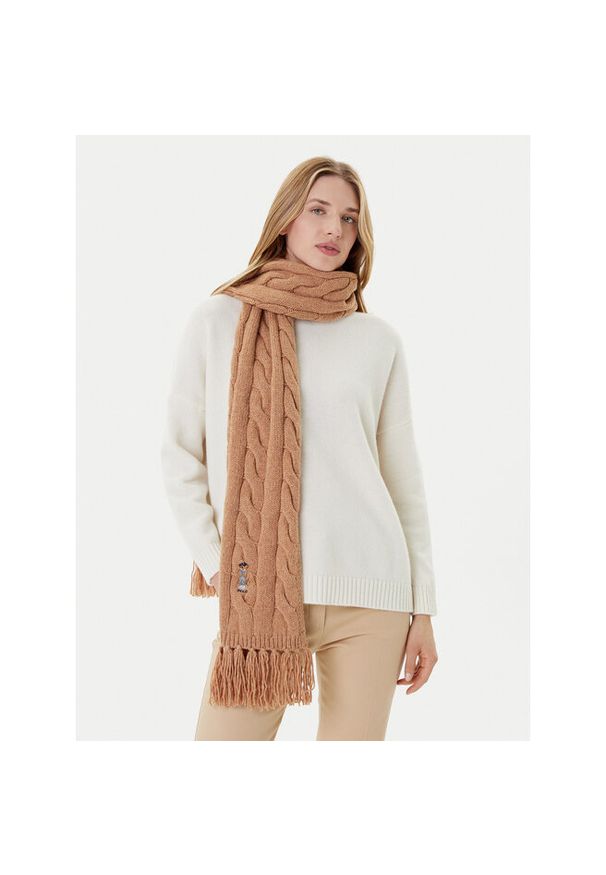Szalik Polo Ralph Lauren. Kolor: brązowy