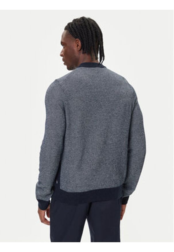 BOSS Sweter H-Hestro 50549986 Granatowy Regular Fit. Kolor: niebieski. Materiał: wełna