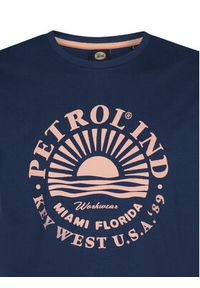 Petrol Industries T-Shirt M-1050-TSR127 Granatowy Regular Fit. Kolor: niebieski. Materiał: bawełna #4