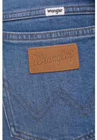 Wrangler jeansy Wild West Blue Ridge damskie high waist. Stan: podwyższony. Kolor: niebieski