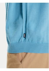 BOSS Sweter Leno-P 50468239 Błękitny Slim Fit. Kolor: niebieski. Materiał: wełna