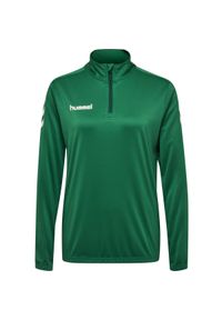 Bluza damska Hummel hmlCORE Poly Half Zip. Kolor: zielony, biały, wielokolorowy. Sport: piłka nożna