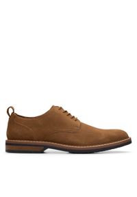 Clarks Półbuty Aldwin Lace 26178426 Brązowy. Kolor: brązowy. Materiał: skóra, zamsz