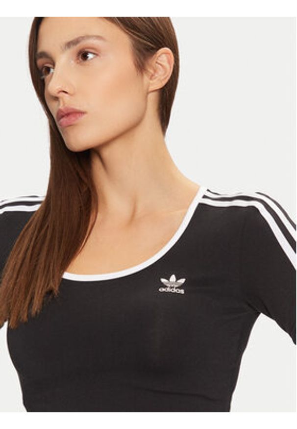 Adidas - adidas Bluzka adicolor 3-Stripes JD4624 Czarny Slim Fit. Kolor: czarny. Materiał: bawełna
