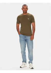 Guess T-Shirt M2YI36 I3Z14 Zielony Slim Fit. Kolor: zielony. Materiał: bawełna #5