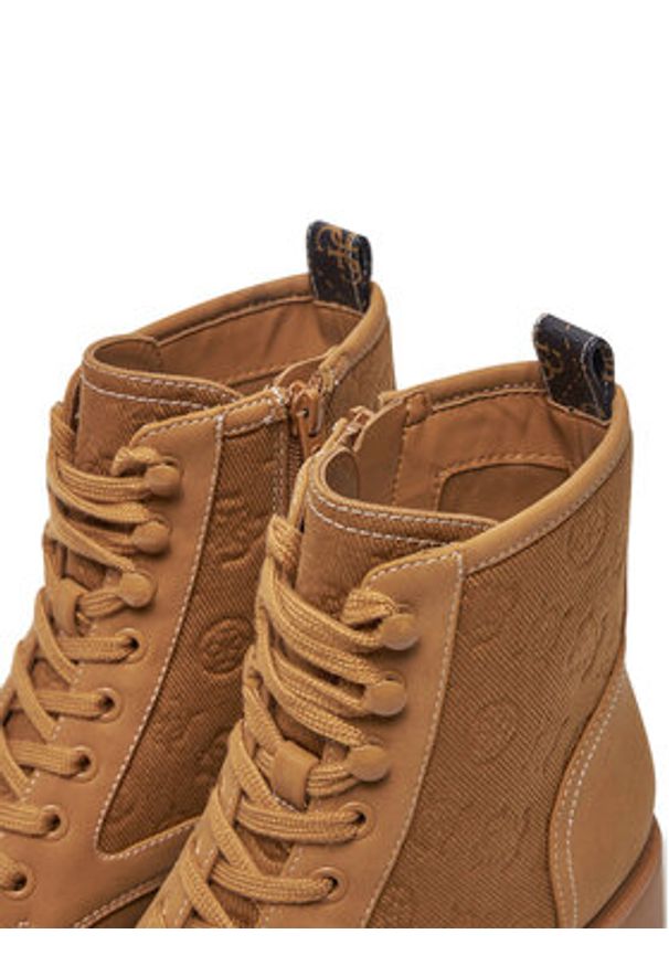 Guess Botki Vaina FLTSLR LEM10 Brązowy. Kolor: brązowy. Materiał: skóra