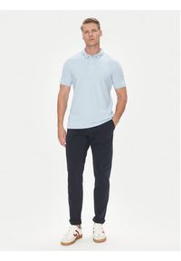 Pierre Cardin Polo C5 21374.2112 Błękitny Regular Fit. Typ kołnierza: polo. Kolor: niebieski. Materiał: bawełna
