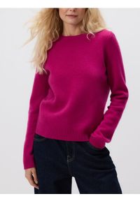 Reserved - Wełniany sweter - fioletowy. Kolor: fioletowy. Materiał: wełna #1