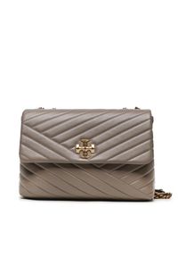 Tory Burch Torebka Kira Chevron Convertible Shoulder Bag 90446 Szary. Kolor: szary. Materiał: skórzane