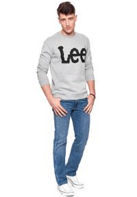 Lee - BLUZA MĘSKA LEE LOGO SWS GREY MELE L81QUB37. Wzór: nadruk. Styl: klasyczny #10