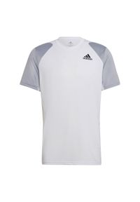 Koszulka do tenisa z krótkim rękawem męska Adidas TEE. Materiał: skóra, poliester. Długość rękawa: krótki rękaw. Długość: krótkie. Sport: tenis