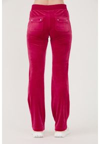 Juicy Couture - JUICY COUTURE Czerwone spodnie dresowe Del Ray Pocketed Pant. Kolor: czerwony. Materiał: dresówka #3