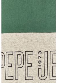 Pepe Jeans - Bluza bawełniana Ismael. Kolor: zielony. Materiał: bawełna. Wzór: nadruk #5