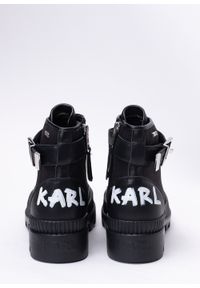 Botki damskie czarne Karl Lagerfeld TREKKA II Ankle Strap Boot Mix. Kolor: czarny. Styl: rockowy, klasyczny #2