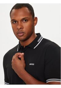 BOSS - Boss Polo Paul 50506193 Czarny Slim Fit. Typ kołnierza: polo. Kolor: czarny. Materiał: bawełna #5