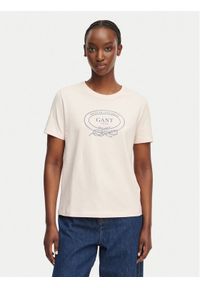GANT - Gant T-Shirt 4201440 Różowy Regular Fit. Kolor: różowy. Materiał: bawełna #1
