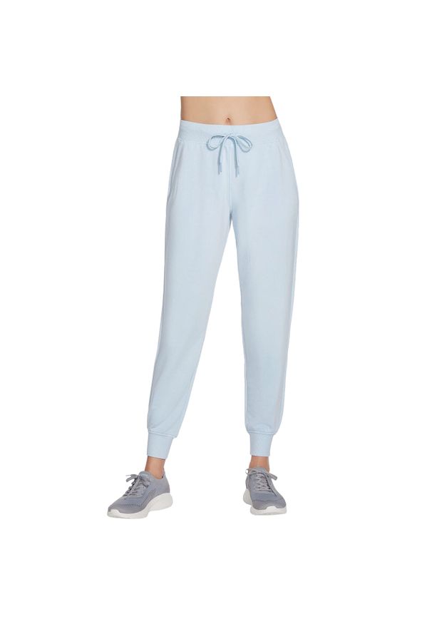 skechers - Spodnie sportowe damskie Skechers Skechluxe Restful Jogger Pant. Kolor: niebieski. Materiał: poliester, elastan