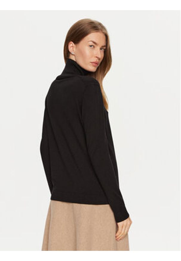 Weekend Max Mara Golf Kiku 2425366022 Czarny Regular Fit. Typ kołnierza: golf. Kolor: czarny. Materiał: jedwab