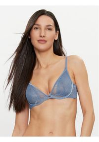 Hunkemöller Biustonosz z fiszbiną Molly 204623 Niebieski. Kolor: niebieski. Materiał: syntetyk #1