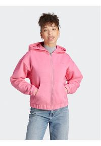 Adidas - adidas Bluza ALL SZN Fleece Washed IK4258 Różowy Loose Fit. Kolor: różowy. Materiał: bawełna