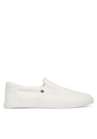 TOMMY HILFIGER - Tommy Hilfiger Tenisówki Th Low Profile Slip On FW0FW09103 Biały. Zapięcie: bez zapięcia. Kolor: biały. Materiał: materiał #1